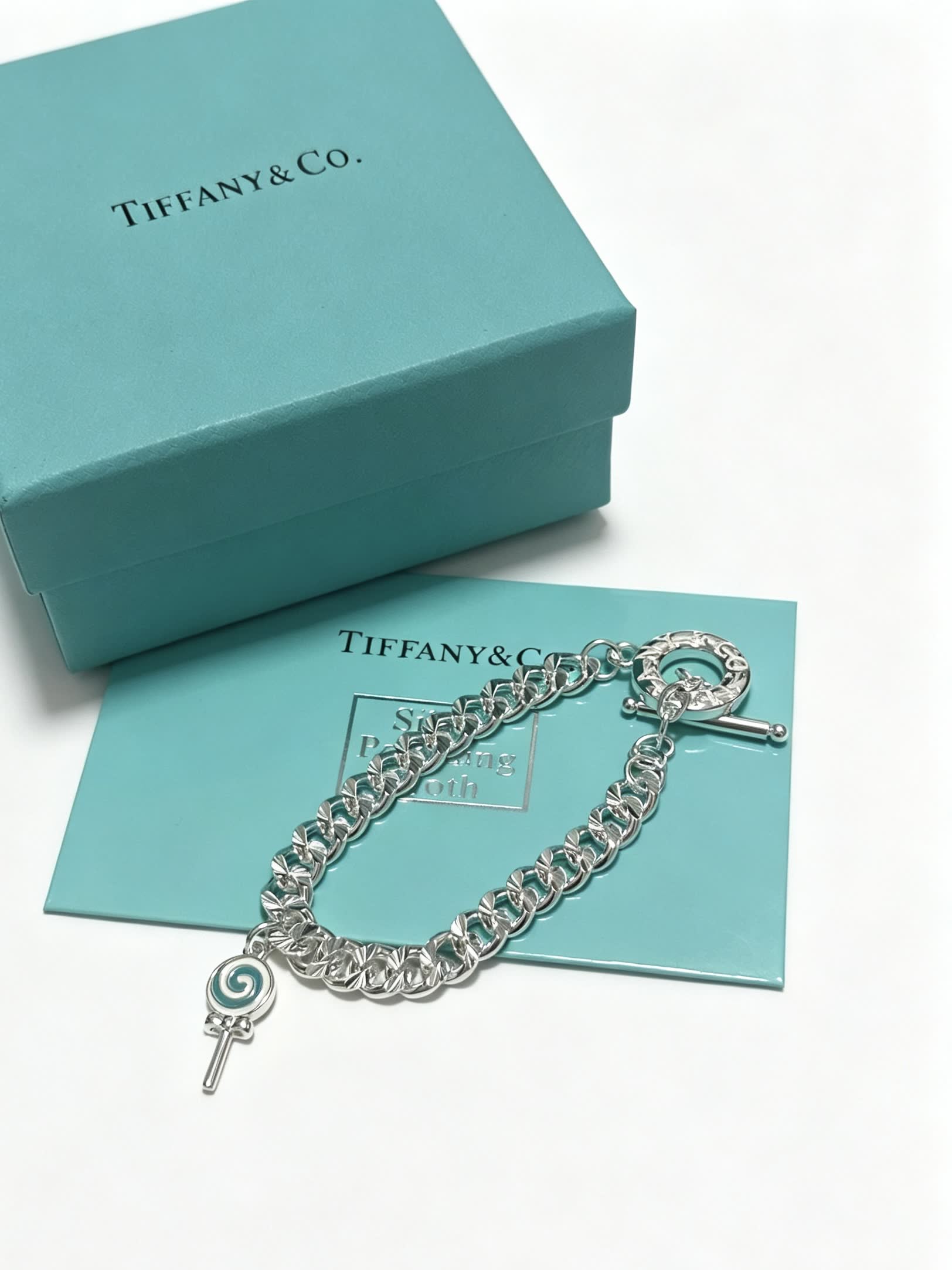 Tiffany & Co. Sterling Silver Bracelet with Lollipop Charm